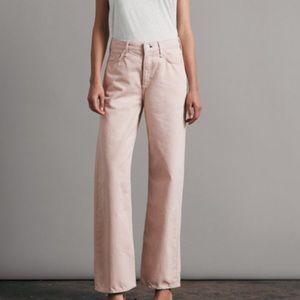 Rag & Bone Jeans - Logan Mid-Rise Wide Leg - Blush